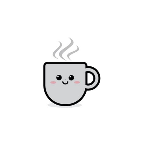 Premium Vector Hot Cup Cute Icon Design