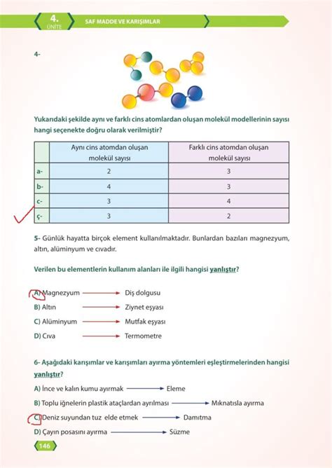 7 Sınıf Fen Bilimleri Meb Yayınları Sayfa 146 Cevapları