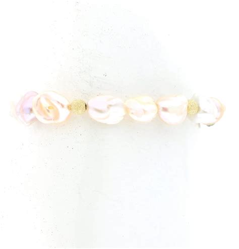 No Reserve Price Freshwater Pearls Kt Yellow Gold Bracelet