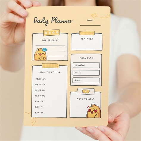 Cute Daily Planner Cute Printable Planner Yearly Printable Planner