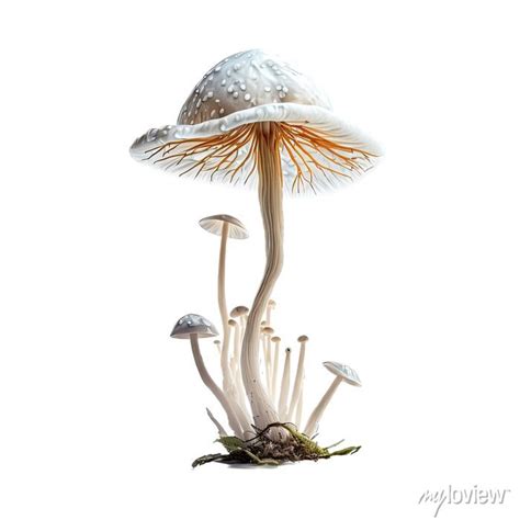 Psilocybin Mushroom Illustration Transparent Background Png Wall