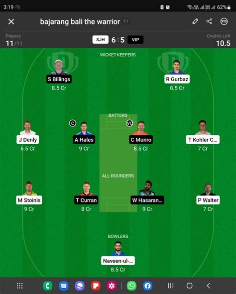 Sjh Vs Vip Dream11 Team Prediction Player Stats Possible 11 And