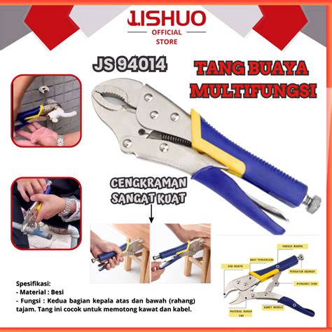 Jual JISHUO LOCKING PLIERS TANG BUAYA TANG JEPIT PENGUNCI 10INCH JS