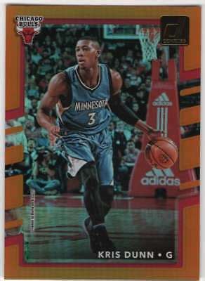 2017 18 Donruss Basketball Holo Orange Laser 21 Kris Dunn Bulls EBay