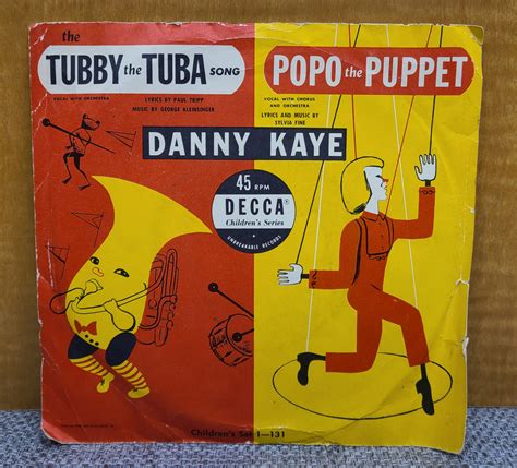 1950 Danny Kaye 45 Record Tubby The Tuba And Popo The Puppet