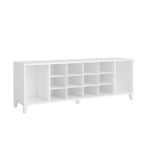 Prepac White Shoe Cabinet Entryway Bench Mud Room Organization And Storage Bench With 14 Shoe