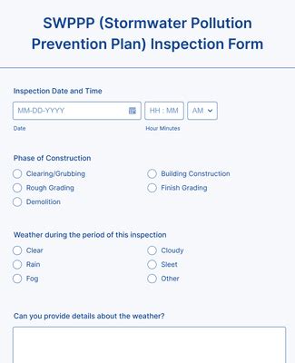 Swppp Inspection Form Template Jotform