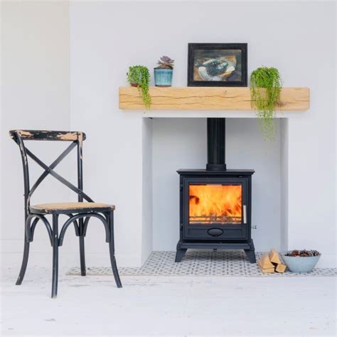 Cast Iron Ecosy Rock Landscape Multi Fuel Stove Eco Design Ready