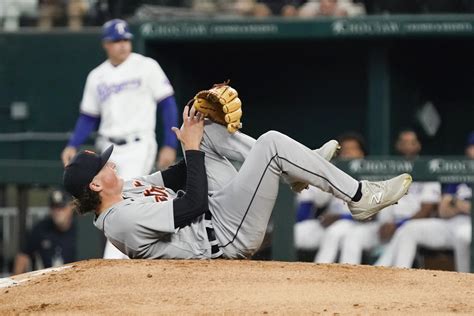 Watch Detroit Tigers Starter Reese Olsen Drilled By Hit Knocked Out