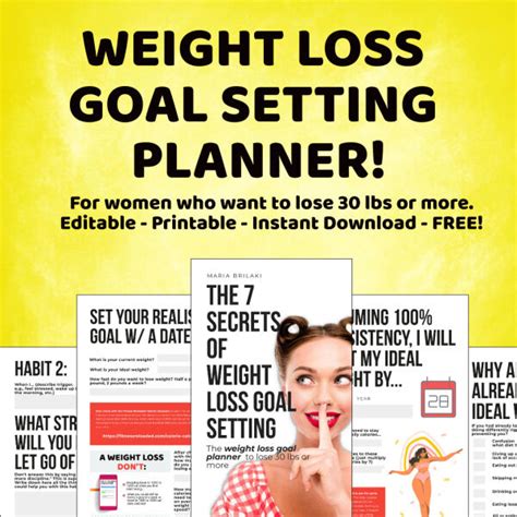 Free Weight Loss Planner Printable Fitness Reloaded