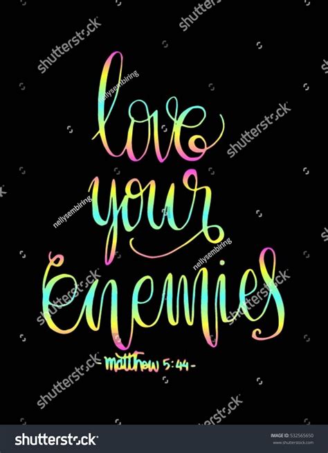 Love Your Enemies Bible Verse Hand Stock Vector (Royalty Free ...