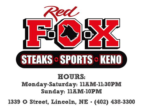 Red Fox Steakhouse & Lounge | Full Menu | Delivery | Order Online | Lincoln NE | City-Wide ...