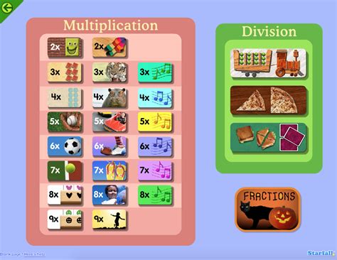 Practice multiplication and division with Starfall! | 3rd grade math ...