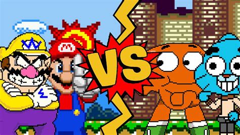 M U G E N Battles Mario Wario Vs Darwin Gumball Super Mario Bros Vs