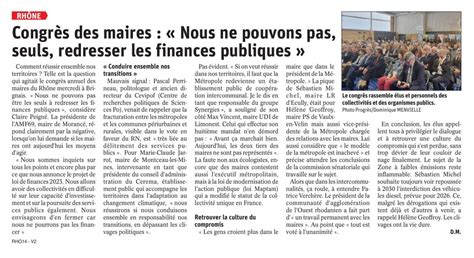 Congr S Des Maires Du Rh Ne Article Du Progr S Du Jour Amf