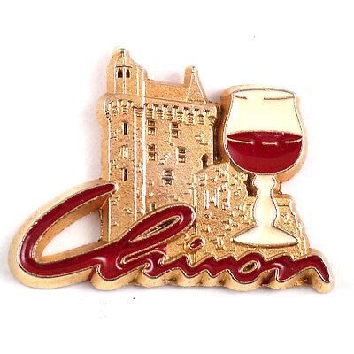 Pin Badges Red Wine Liquor Ch Teau De Chinon Loire River France Only