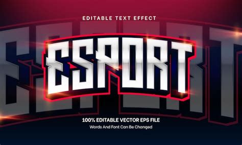 Efecto De Texto Editable De Esport Text Para Juegos Vector Premium