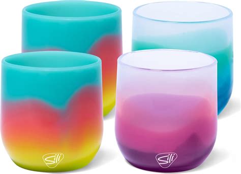 Silipint Silicone 12oz Stemless Wine Glasses 4 Pack 2