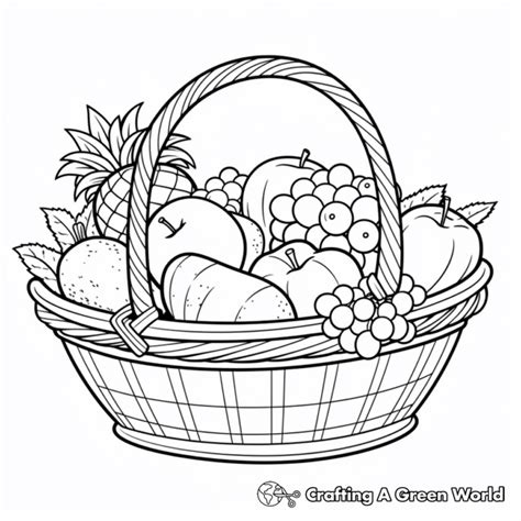 Fruit Basket Coloring Pages Free And Printable