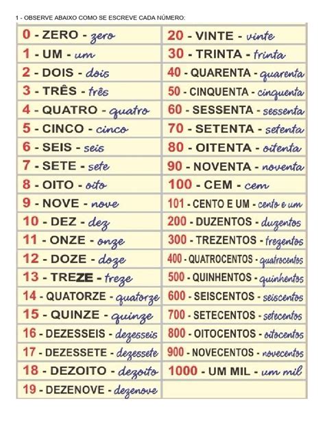 Atividades de Números por Extenso 2º Ano | PDF