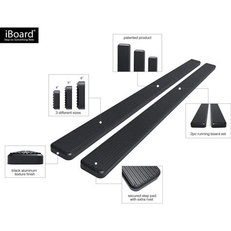 Aps Iboard Black Powder Coated Inches Running Boards Nerf Bars Sid