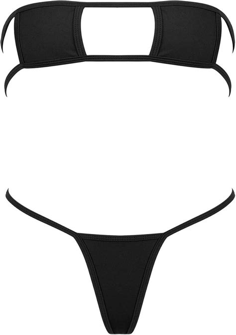 Fashion Women Micro Thongs G Strings Set Mini Bikini Lingerie Set Top Bra Underwear Color