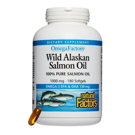 Omega Factors By Natural Factors Wild Alaskan Salmon Oil Supports Heart And Brain Health With