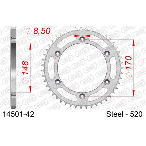 Afam Kit Chaine Acier Suzuki Dr Rse Pignons