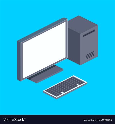 Personal Computer Isometric Royalty Free Vector Image