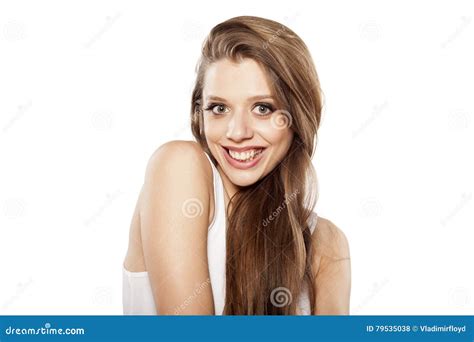 Happy Woman Stock Photo Image Of Person Isolated Sleeveless 79535038