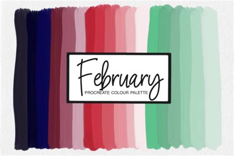 February Procreate Color Palette Graphic by illuztrate · Creative Fabrica