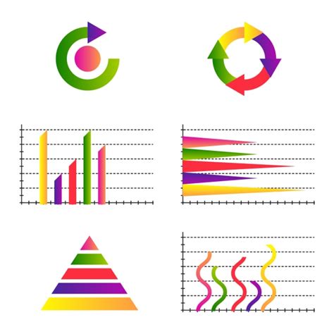 Color Chart Clipart Vector Colorful Gradient Information Charts