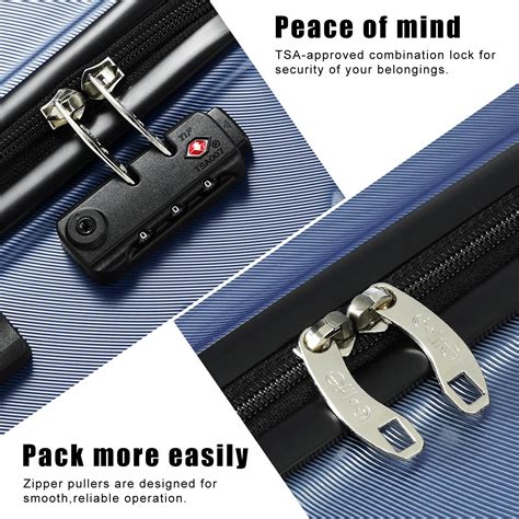 Snapklik Coolife Luggage Suitcase Carry On Spinner Tsa Lock Usb