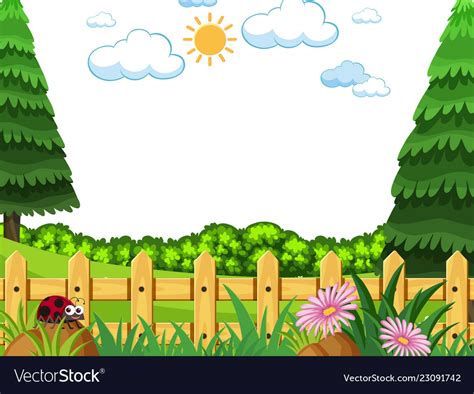 Flat nature template background Royalty Free Vector Image