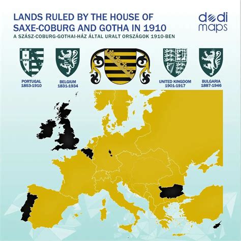 Lands Ruled By The House Of Saxe Coburg And Gotha Maps On The Web