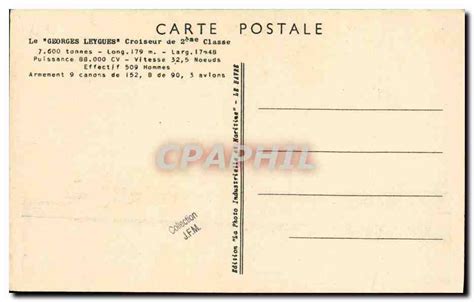 Carte Postale Ancienne Bateau Guerre Marine Militaire française Le