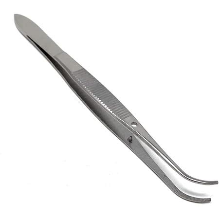 Amazon Iris Eye Dressing Forceps Full Curved Serrated Tips