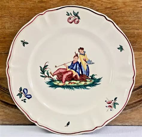 Ancien Plat Rond Cm Fa Ence Sarreguemines D Cor Au Chinois