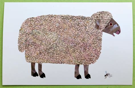 Sheep Postcard Eric Carle Collage Art For Framing | Etsy