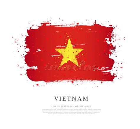 Flag Of Vietnam Vector Illustration On White Background Stock Vector