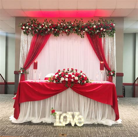 Red Wedding Decorations Cake Table Decorations Quince Decorations