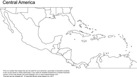 Printable Blank Map Of Central America | Free Printable Maps