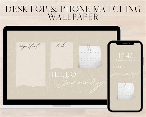 Desktop Organizer Calendar Background Custom Wallpapers - Etsy