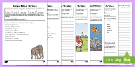 Ks2 Expanded Noun Phrases Year 3 6 Worksheet