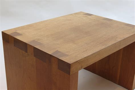 Pair Of Bespoke Walnut Tables With Dovetail Joint Detail At 1stdibs