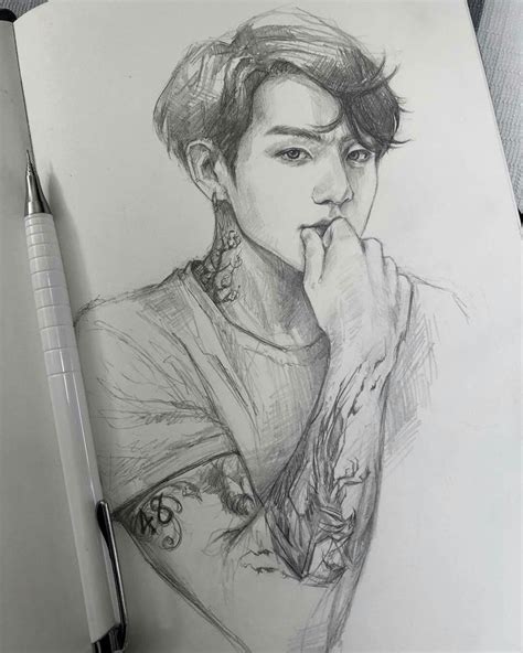 IG For Infinity Bts Drawings Kpop Drawings Bts Fanart