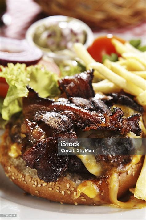 Burger With Becon Stock Photo Download Image Now American Culture