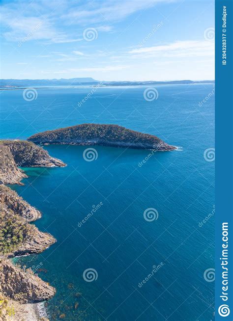 Penguin Island At Bruny Island In Tasmania Australia Stock Image