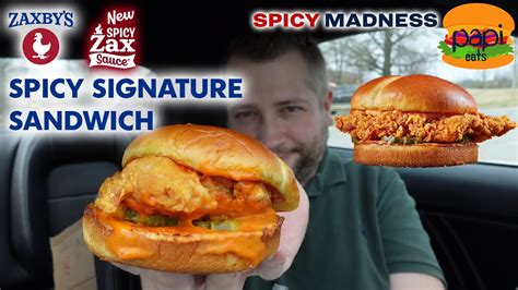 Zaxby S Spicy Signature Chicken Sandwich Spicy Madness Review