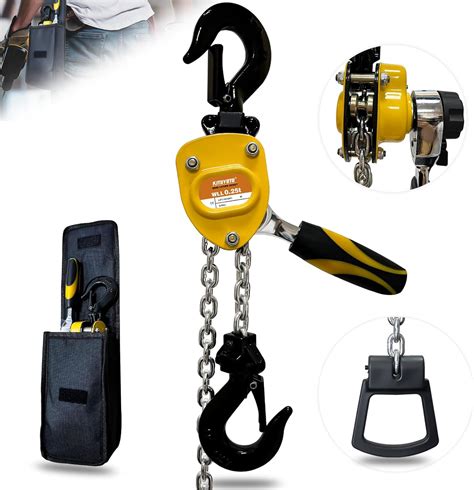 Amazon KITUYOTO Mini Lever Chain Hoist 1 4 Ton Portable Manual